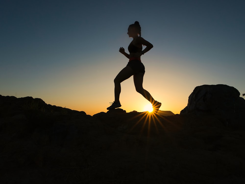 Female athlete training